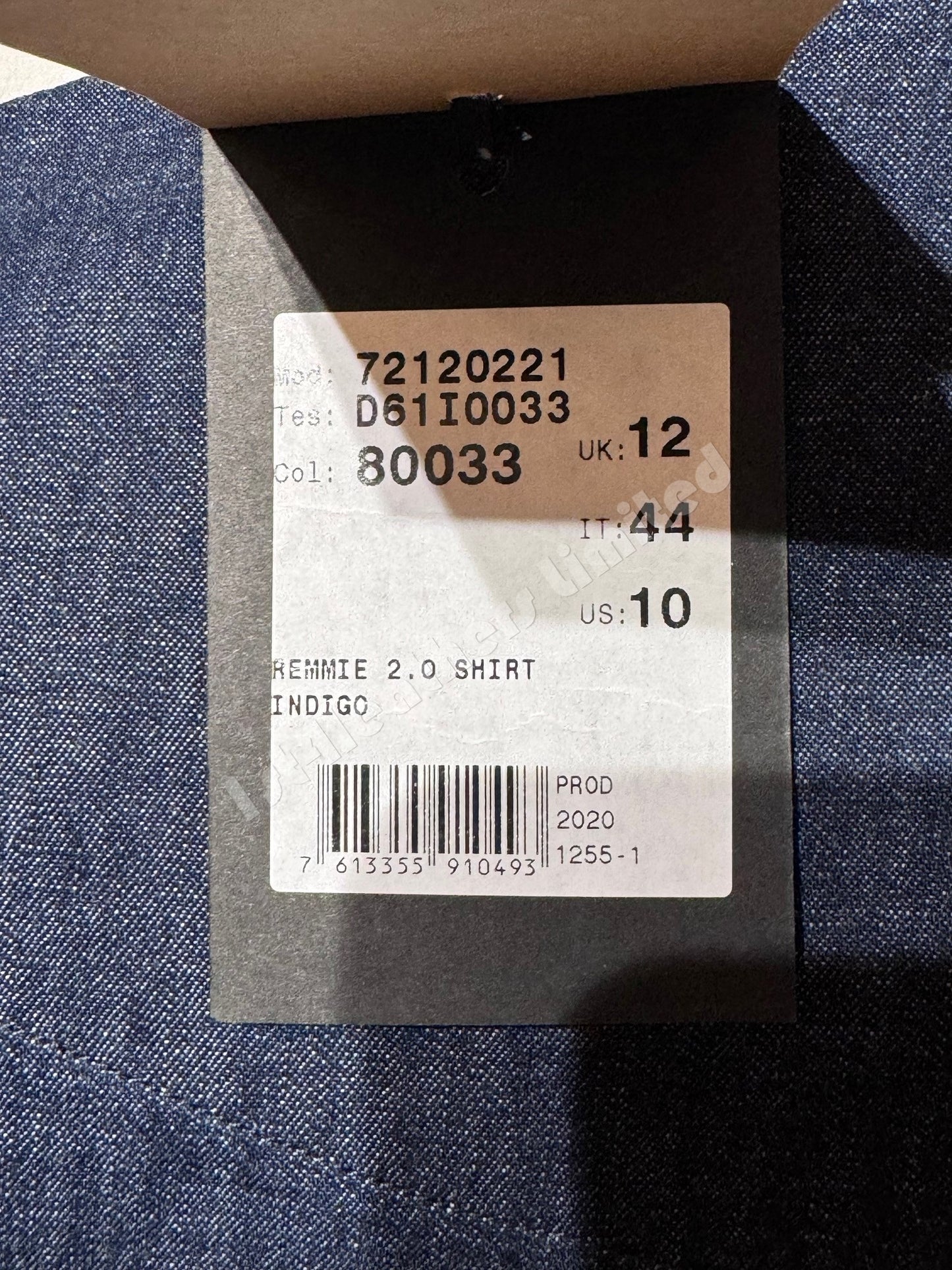 BELSTAFF LADIES REMMIE 2.0 COTTON DENIM SHIRT INDIGO SIZE 44 RRP £170 BNWT