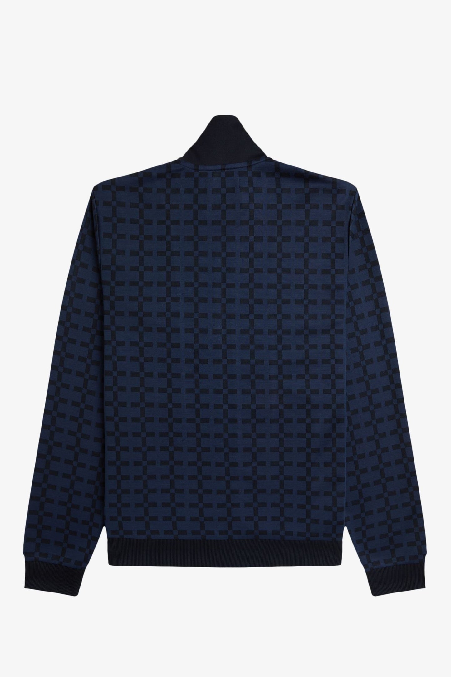 FRED PERRY JACQUARD GEOMETRIC PRINT TRACK JACKET NAVY BLUE 2XL RRP £175 BNWT