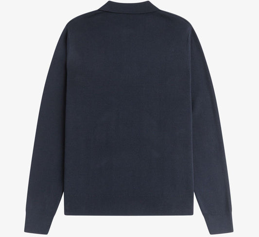 FRED PERRY TONAL STRIPE KNIT POLO JUMPER NAVY XL RRP £150 BNWT