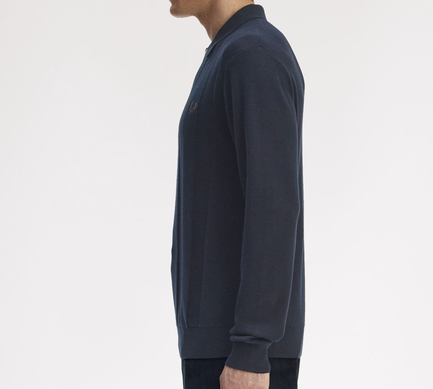 FRED PERRY TONAL STRIPE KNIT POLO JUMPER NAVY XL RRP £150 BNWT