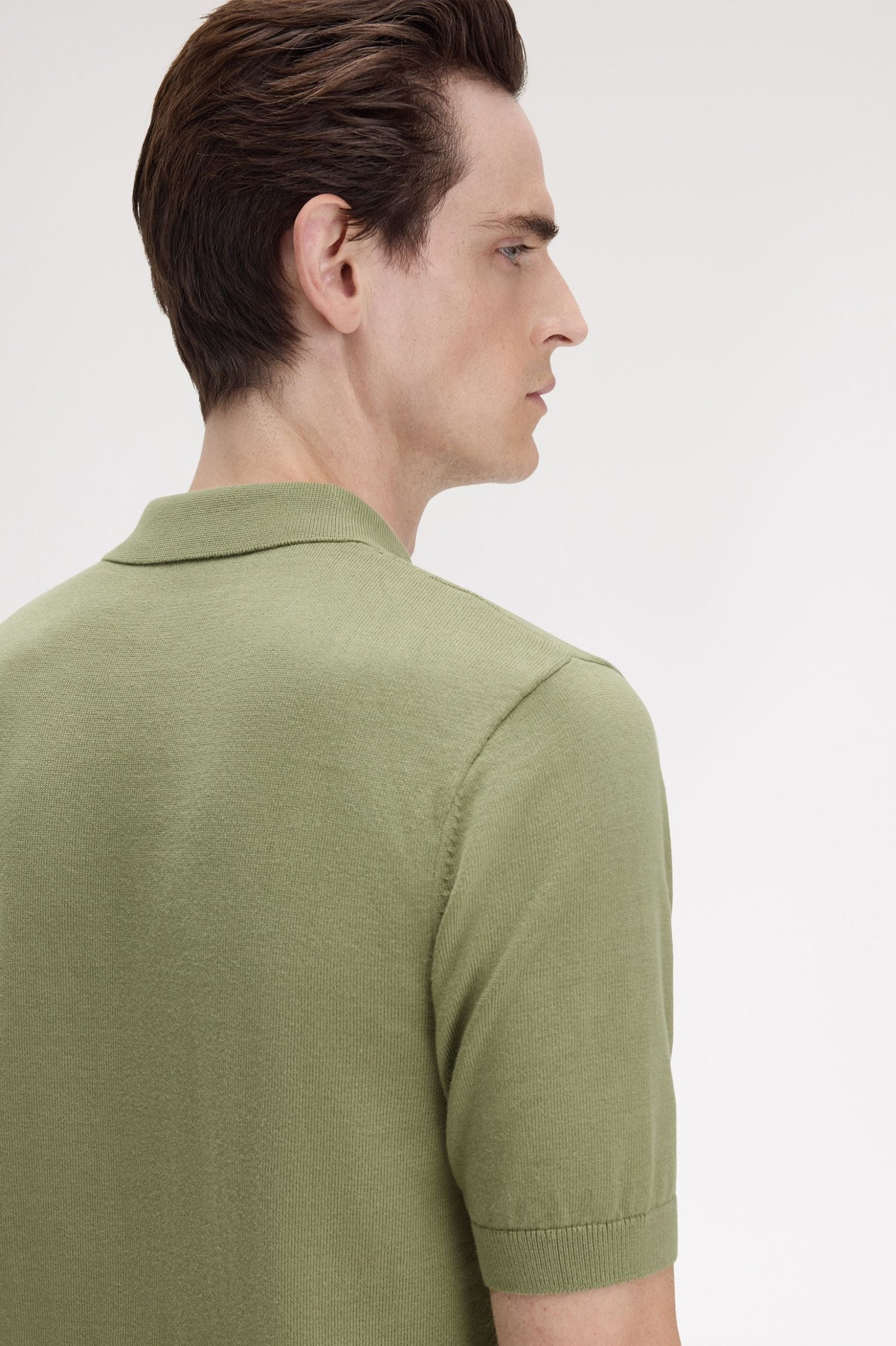 FRED PERRY POINTELLE KNITTED POLO SHIRT OLIVE MINT GREEN XL RRP £120 BNWT