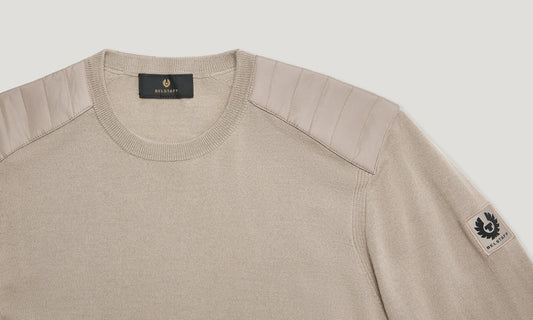 BELSTAFF KERRIGAN CREW NECK MERINO WOOL JUMPER DARK SAND 3XL RRP £175 BNWT