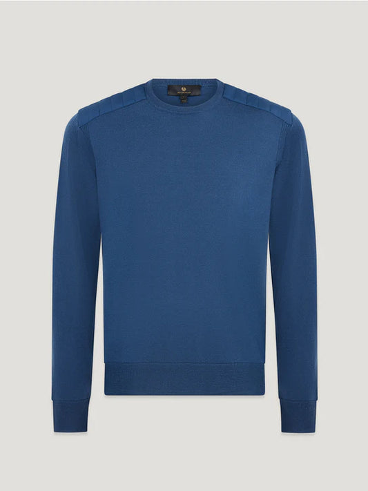 BELSTAFF KERRIGAN CREW NECK MERINO WOOL JUMPER INSIGNIA BLUE RRP £175 BNWT (Copy)