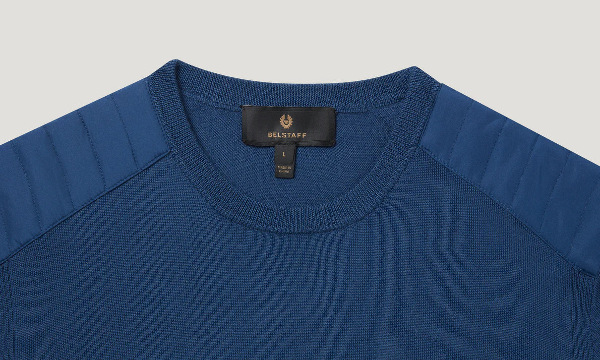 BELSTAFF KERRIGAN CREW NECK MERINO WOOL JUMPER INSIGNIA BLUE RRP £175 BNWT (Copy)