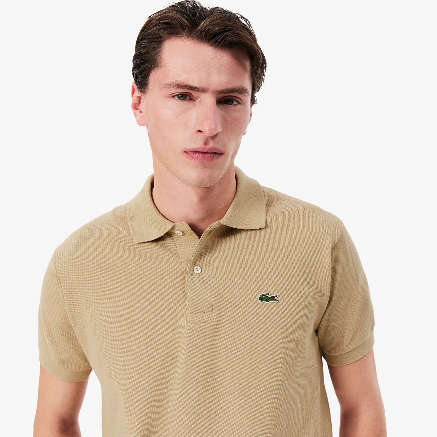 LACOSTE CLASSIC PIQUE COTTON POLO SHIRT BEIGE 5XL RRP £95 BNWT