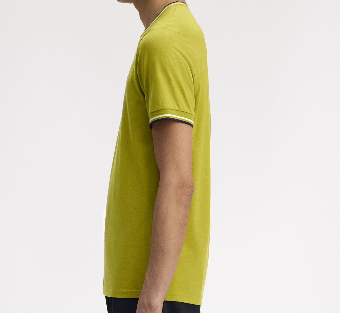 FRED PERRY TWIN TIPPED T-SHIRT TENNIS BALL YELLOW/ECRU/NAVY LARGE RRP £50 BNWT