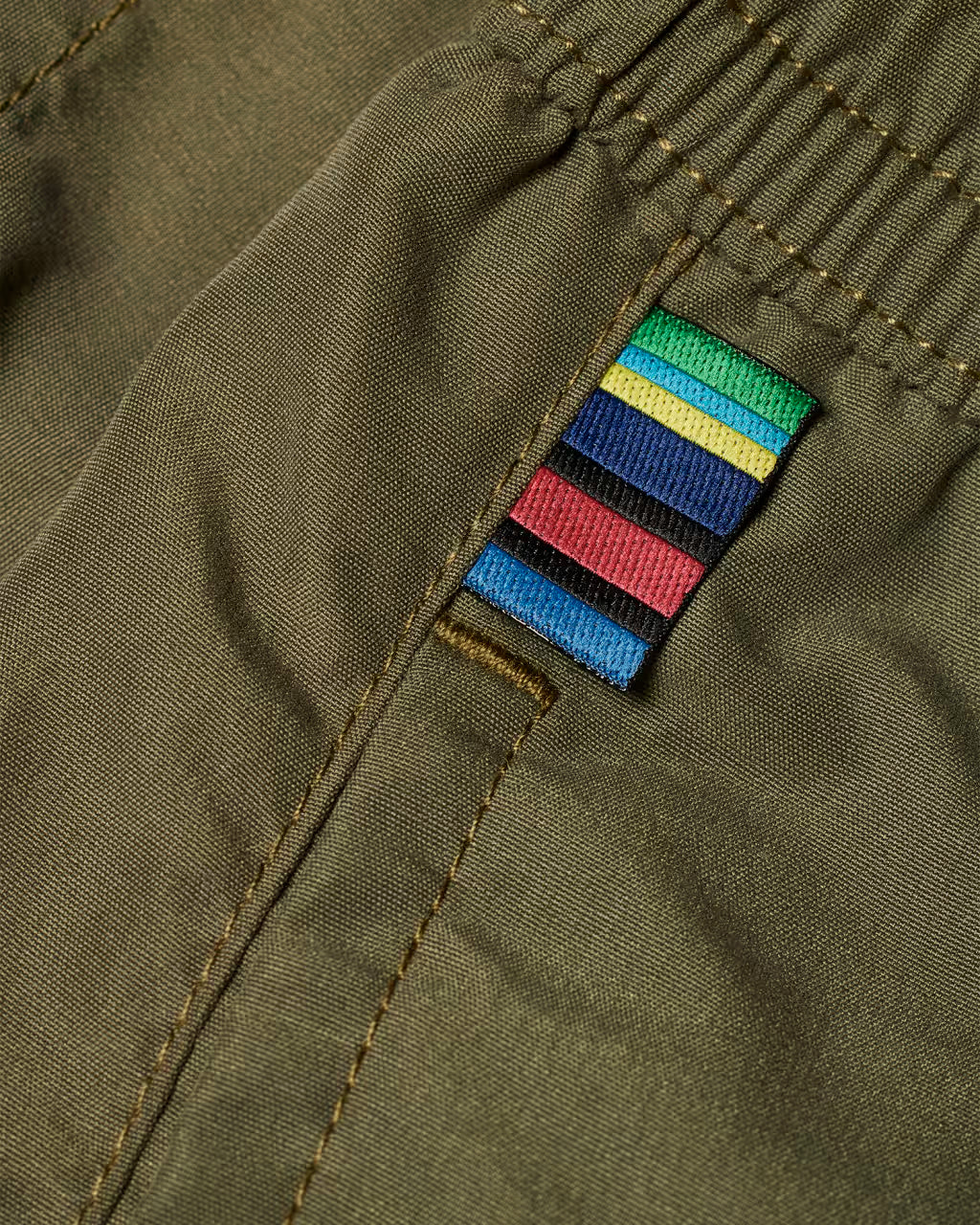 PAUL SMITH PS ZEBRA LOGO SWIM SHORTS KHAKI GREEN MEDIUM RRP £75