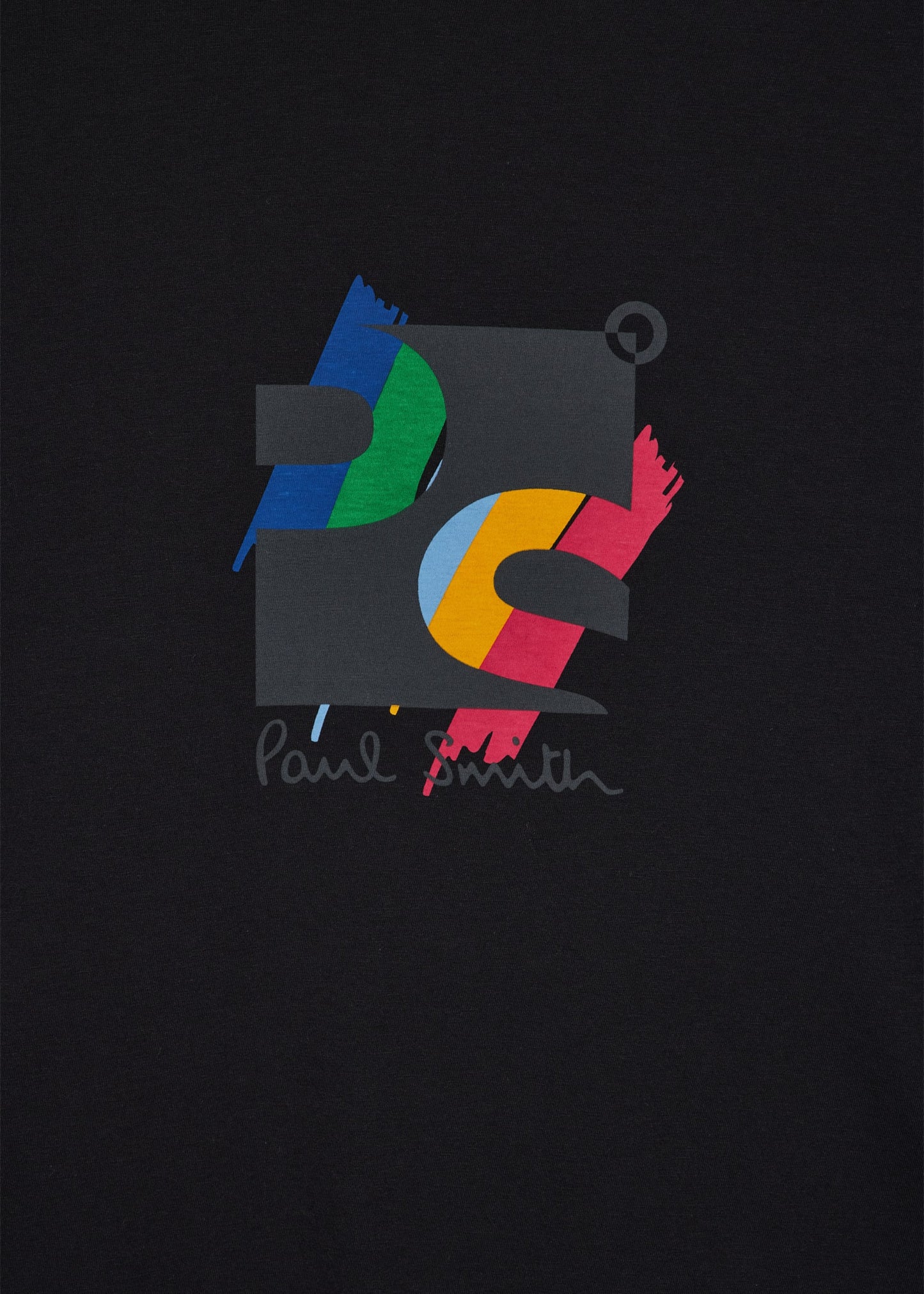PAUL SMITH PS SQUARE LOGO COTTON T-SHIRT BLACK LARGE RRP £75 BNWT