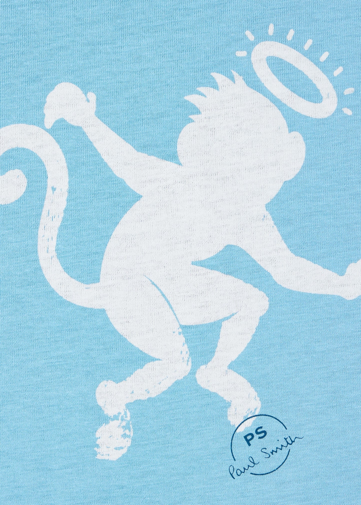 PAUL SMITH ANGEL MONKEY ORGANIC COTTON T-SHIRT LIGHT BLUE 2XL RRP £70 BNWT