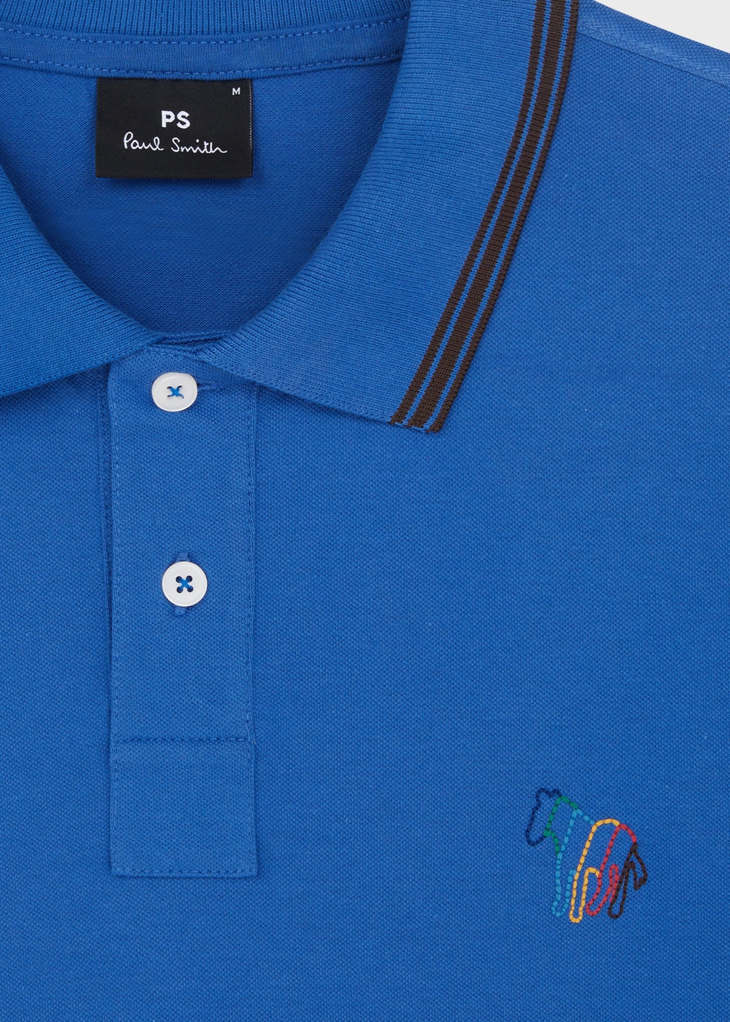 PAUL SMITH PS TIPPED BROAD STRIPE PIQUE POLO SHIRT COBALT BLUE 2XL RRP £90 BNWT
