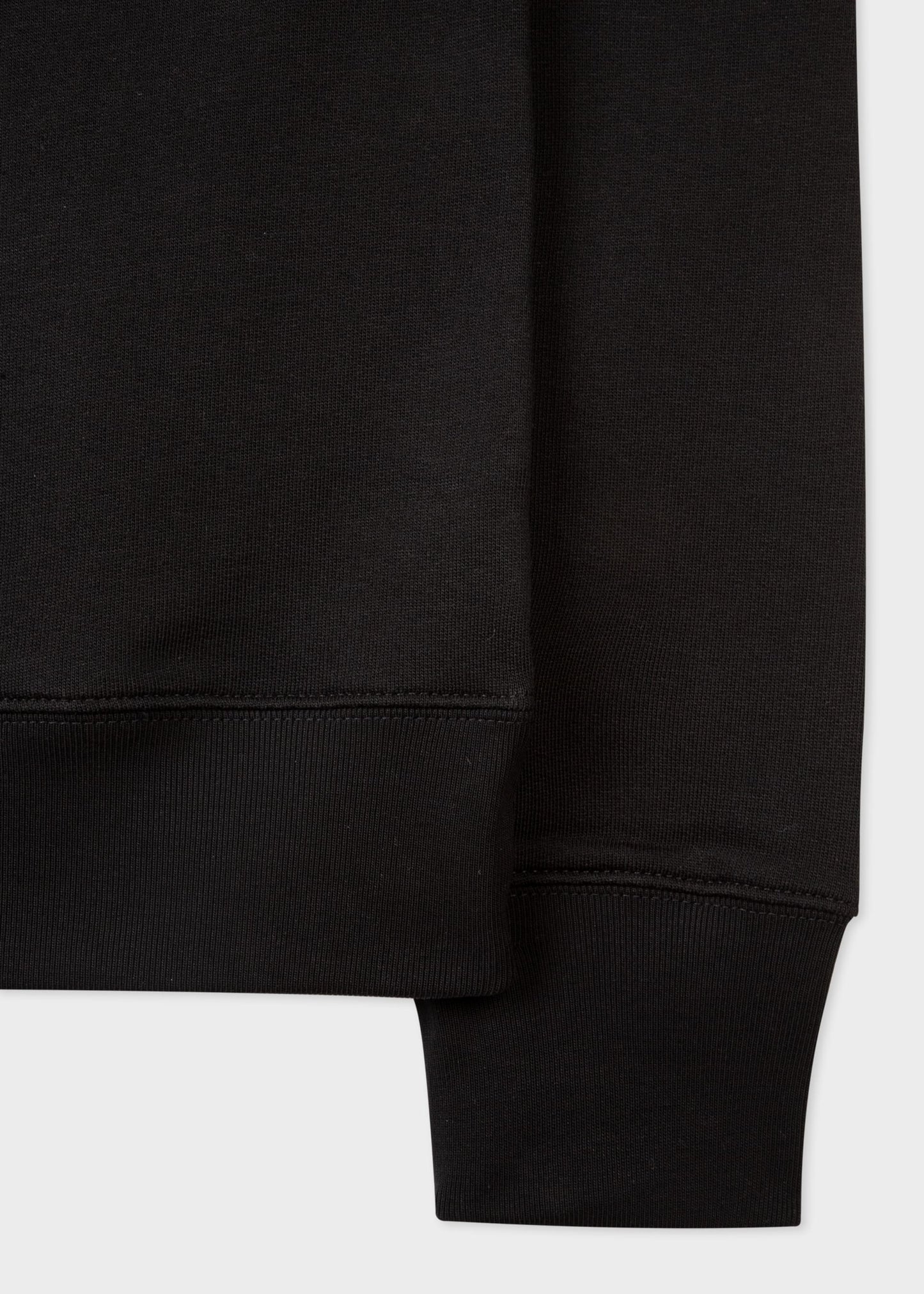 PAUL SMITH PS QUARTER ZIP COTTON FLEECE SWEATSHIRT BLACK RRP £135 BNWT