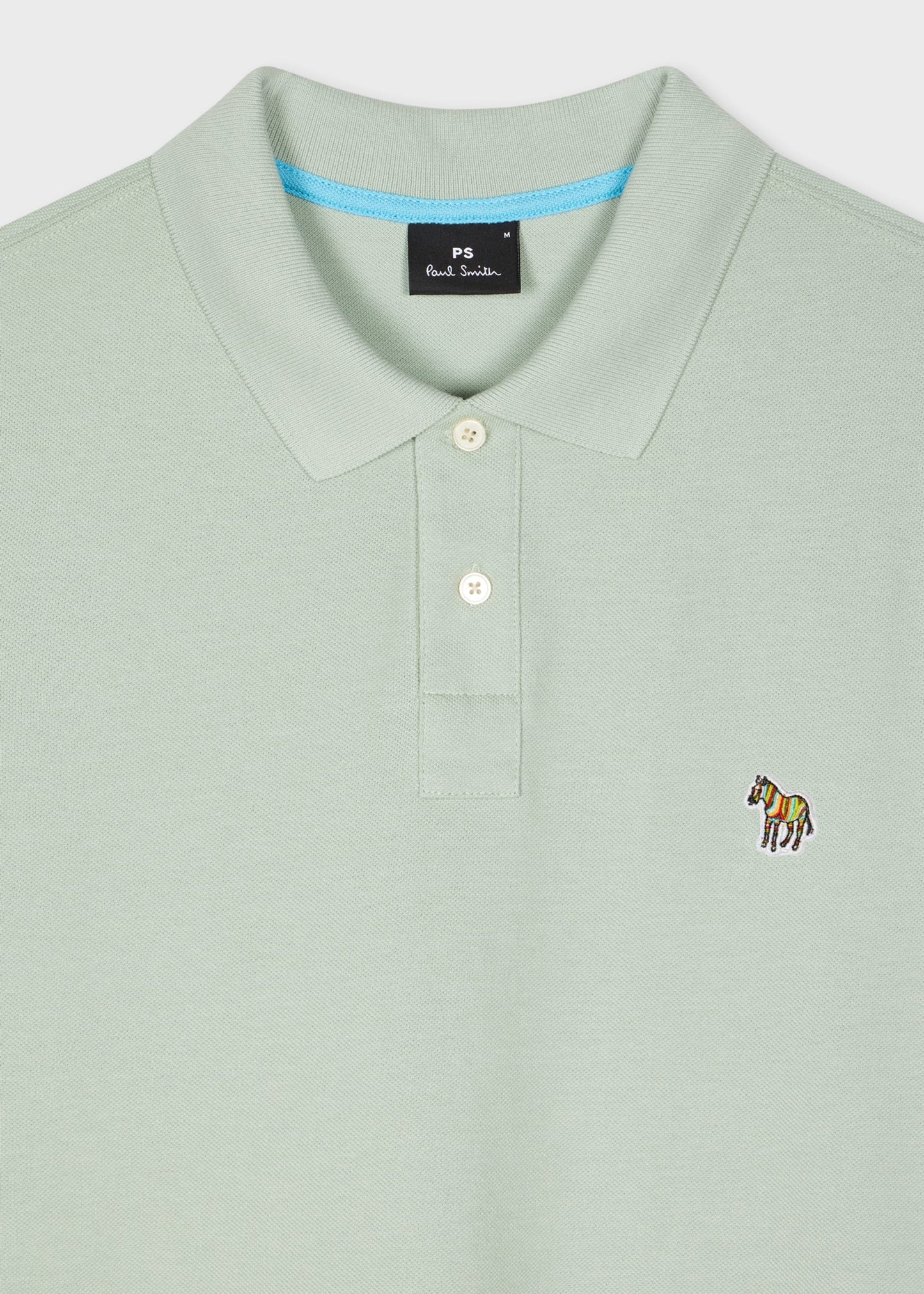 PAUL SMITH PS ZEBRA PIQUE COTTON POLO SHIRT SAGE GREEN (30B) 2XL RRP £90 BNWT
