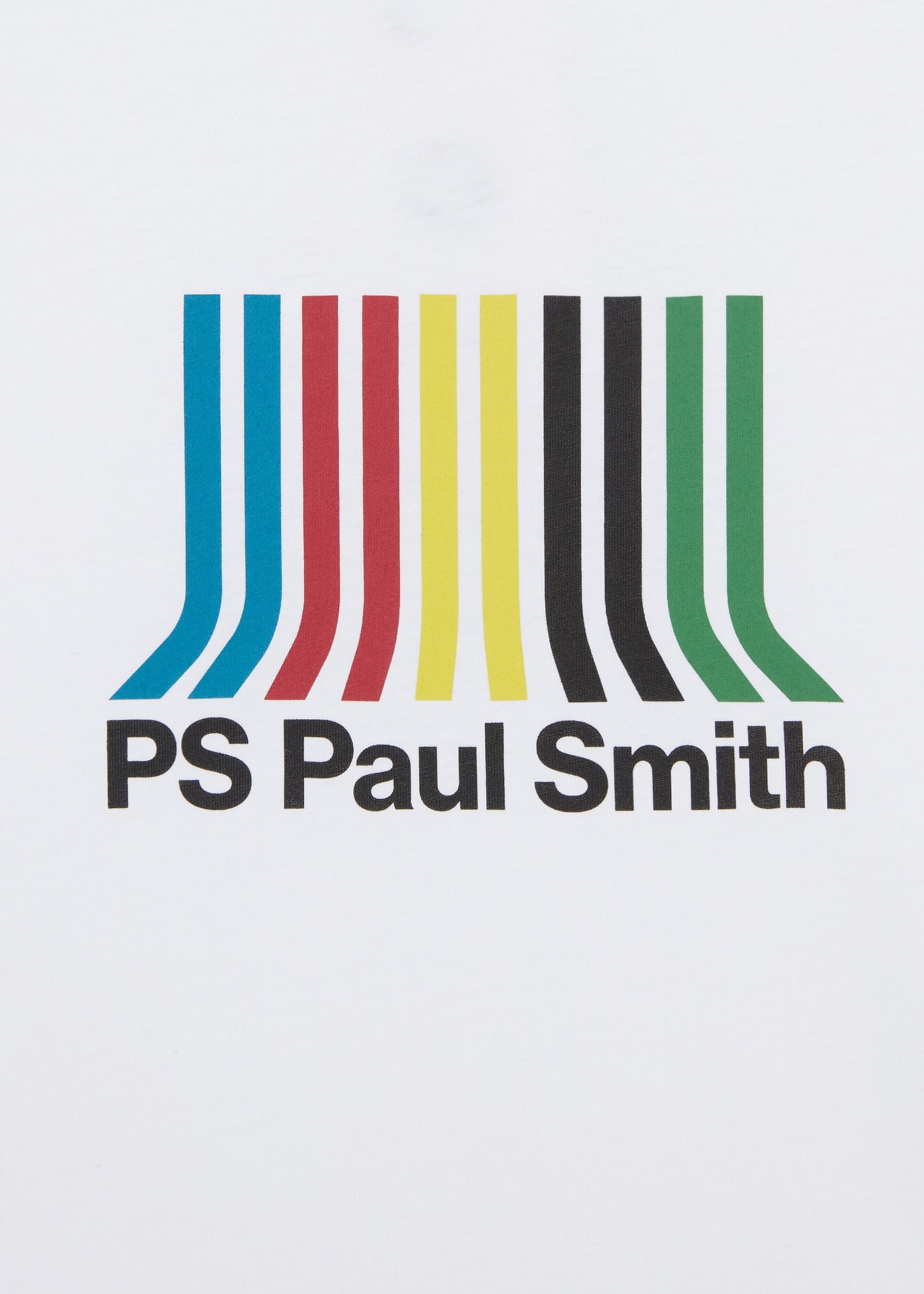 PAUL SMITH PS STRIPED LOGO COTTON T-SHIRT WHITE LARGE RRP £75 BNWT