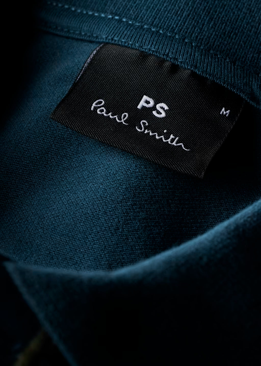 PAUL SMITH PS BUTTON FRONT STRETCH COTTON POLO SHIRT TEAL BLUE RRP £115 BNWT
