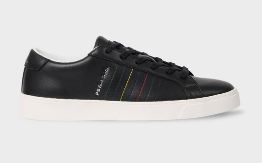 PAUL SMITH PS AARON LEATHER TRAINERS BLACK RRP £149 BNIB
