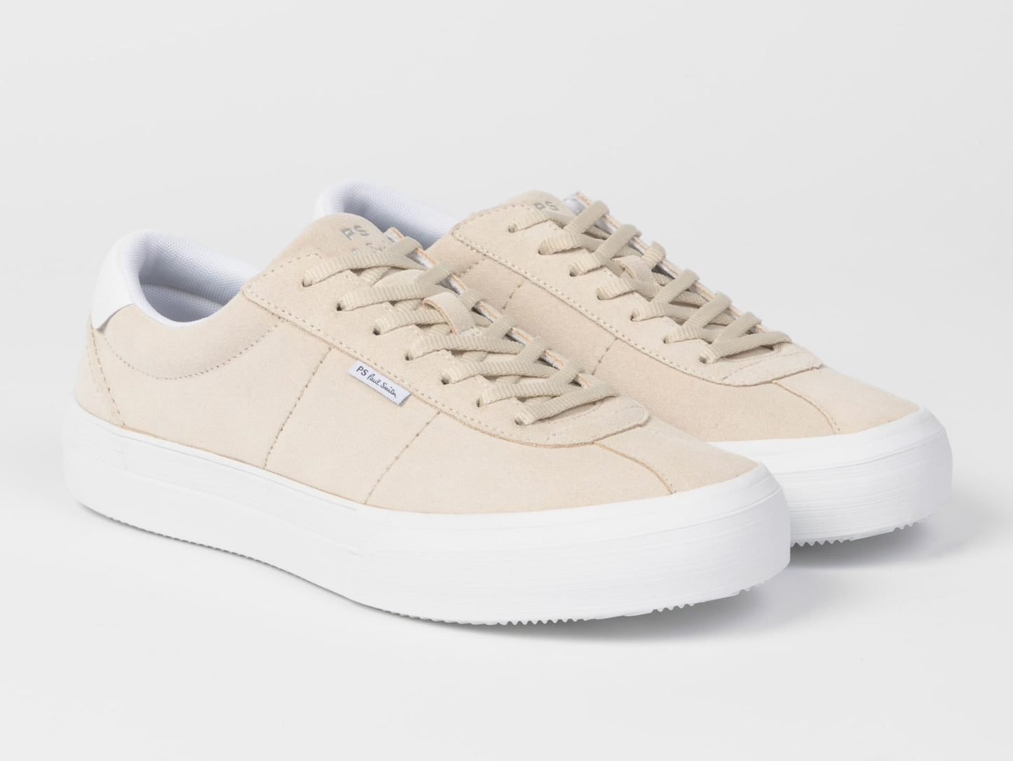 PAUL SMITH PS DILLON SUEDE LEATHER TRAINERS CREAM RRP £150 BNIB