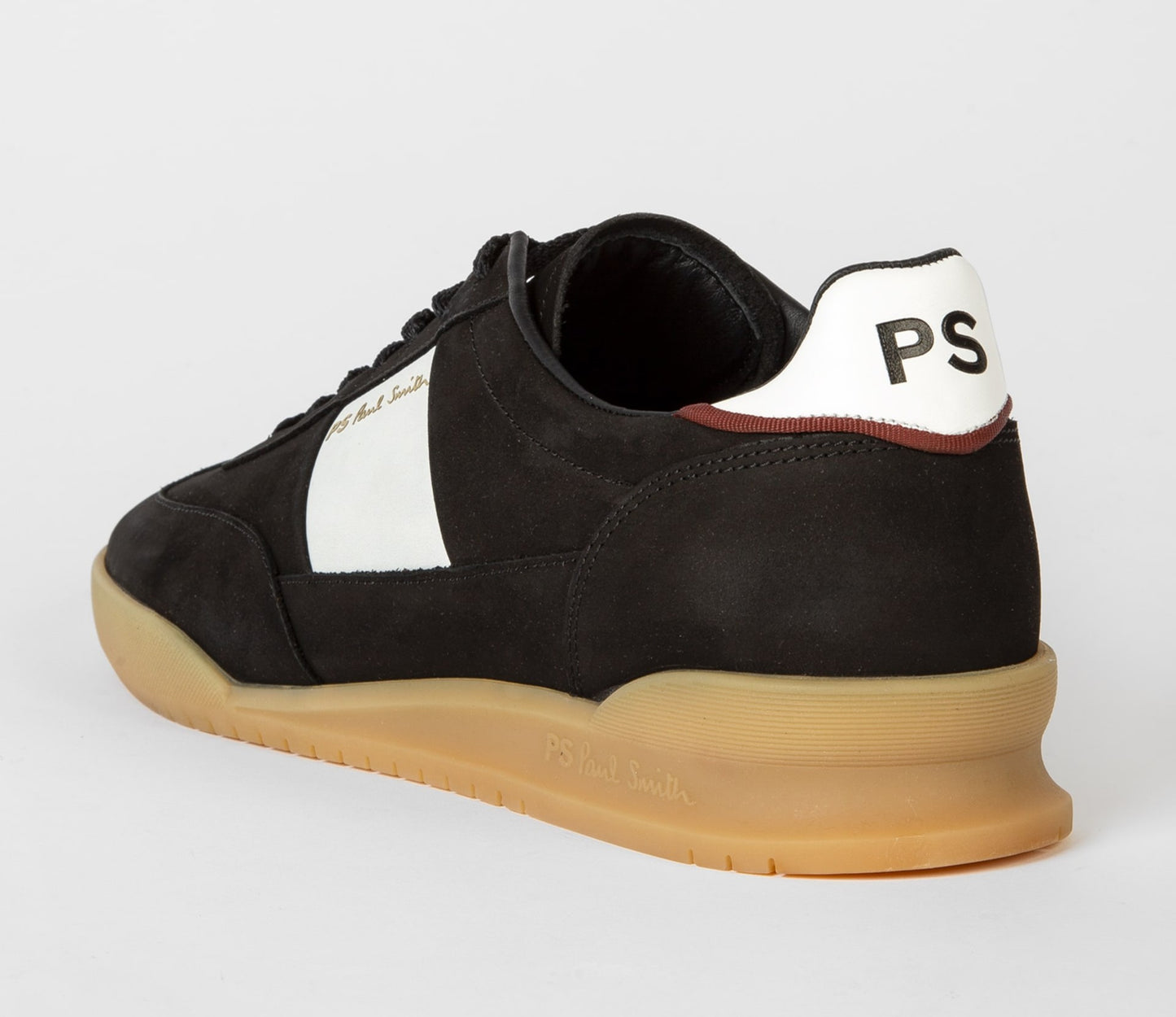 PAUL SMITH PS DOVER NUBUCK LEATHER TRAINERS BLACK & WHITE RRP £195 BNIB