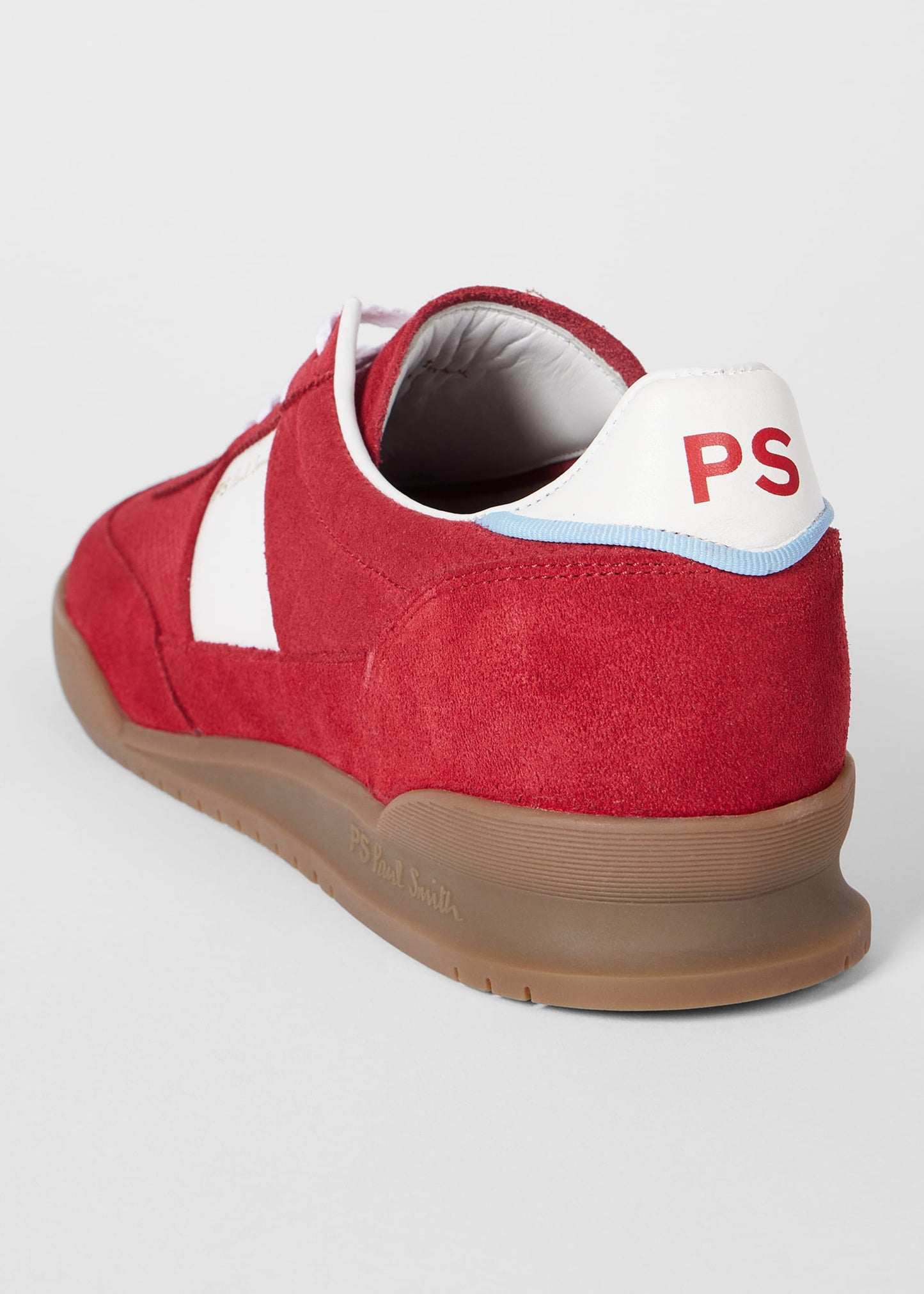 PAUL SMITH PS DOVER SUEDE LEATHER LOW TOP TRAINERS RED UK 10 RRP £195 BNIB