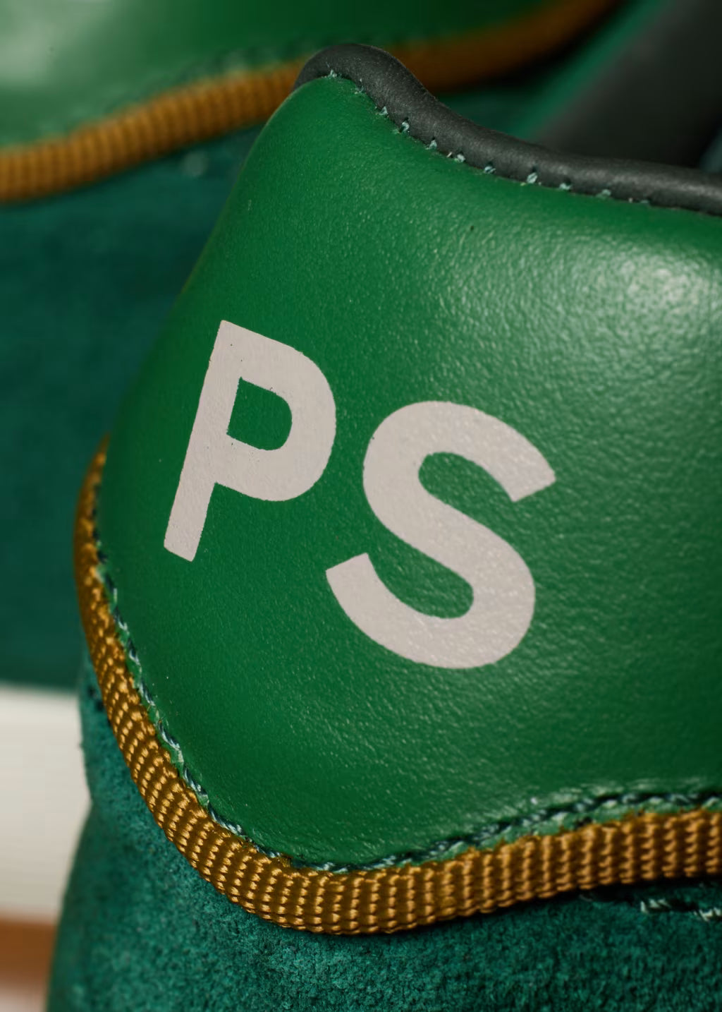 PAUL SMITH PS DOVER SUEDE & NYLON TRAINERS GREEN & WHITE UK 9 RRP £195 BNIB