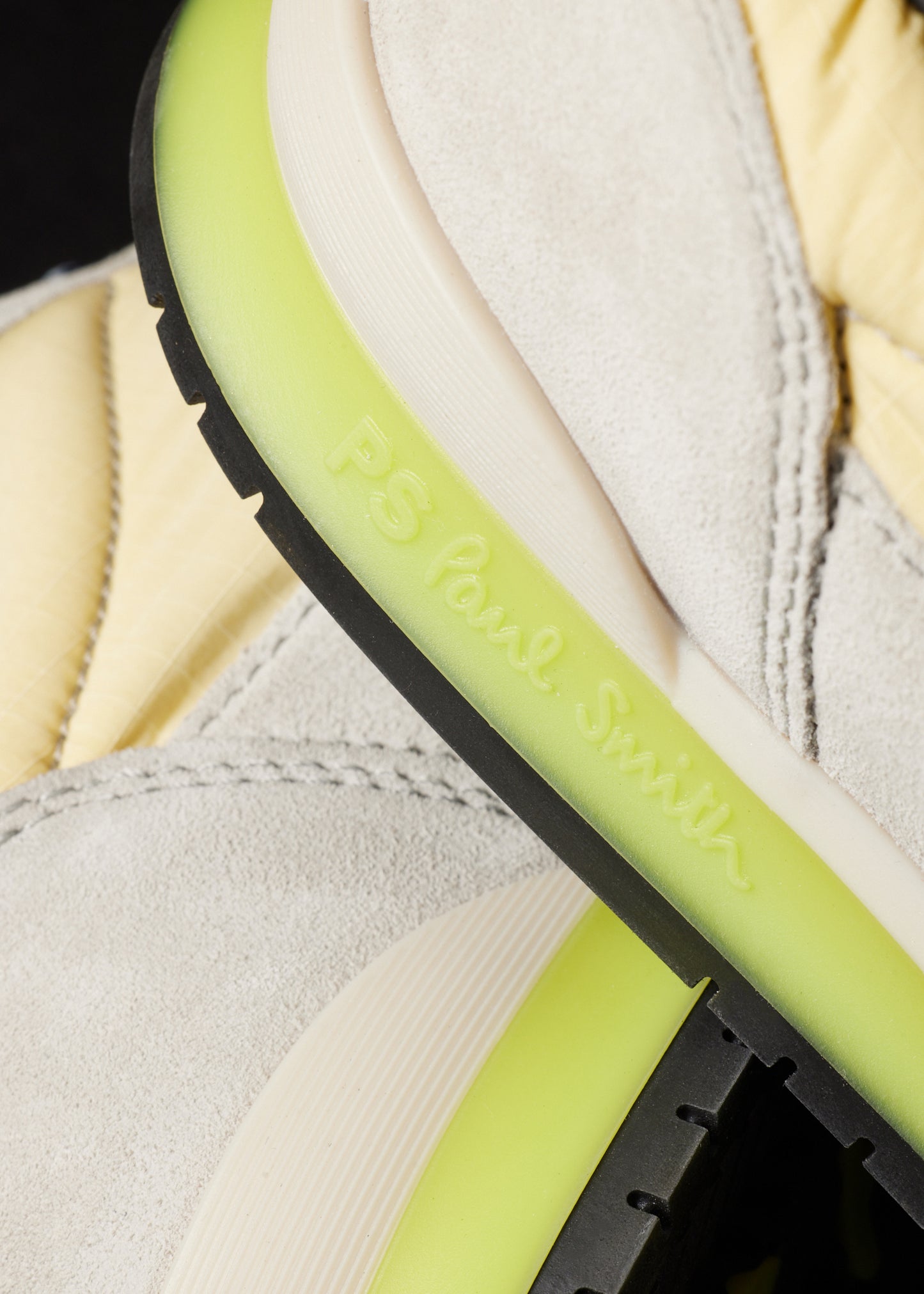PAUL SMITH PS DOVER SUEDE & NYLON TRAINERS ACID YELLOW/BLUE UK 9 RRP £195 BNIB