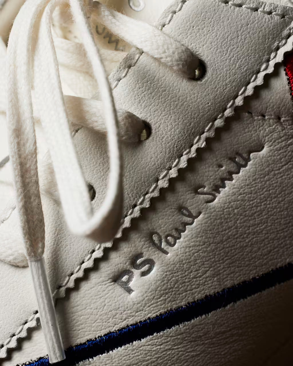 PAUL SMITH PS MESTRE EMBROIDERED LEATHER LOW TOP TRAINERS WHITE RRP £195 BNIB (Copy)