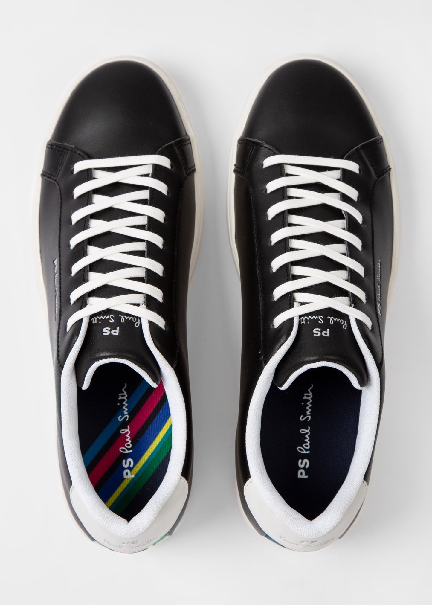 PAUL SMITH PS REX LEATHER LOW TOP TRAINERS BLACK RRP £195 BNIB