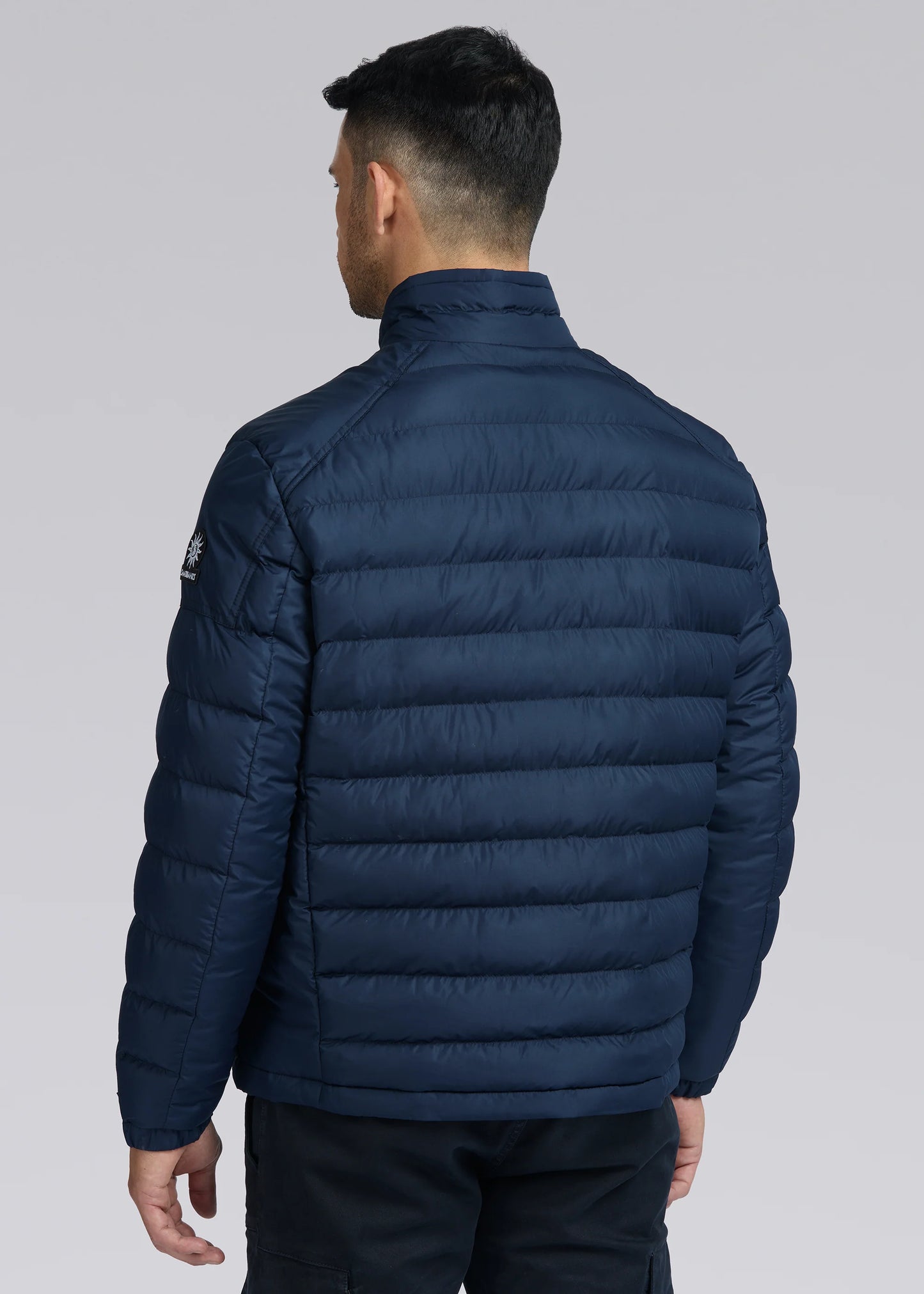 SANDBANKS RACER MICRO DOWN PUFFA JACKET RECYCLED POLYESTER NAVY RRP £365 NEW
