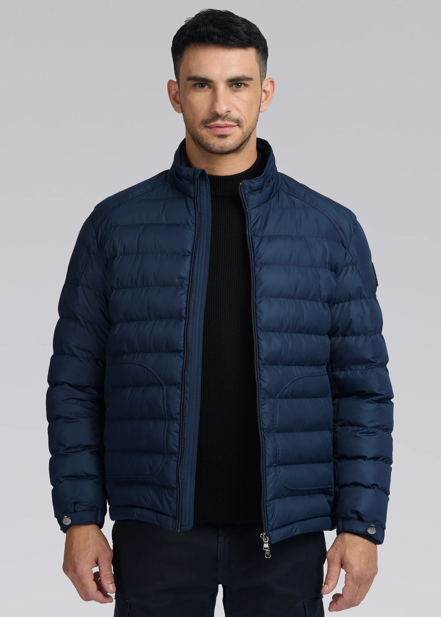 SANDBANKS RACER MICRO DOWN PUFFA JACKET RECYCLED POLYESTER NAVY RRP £365 NEW