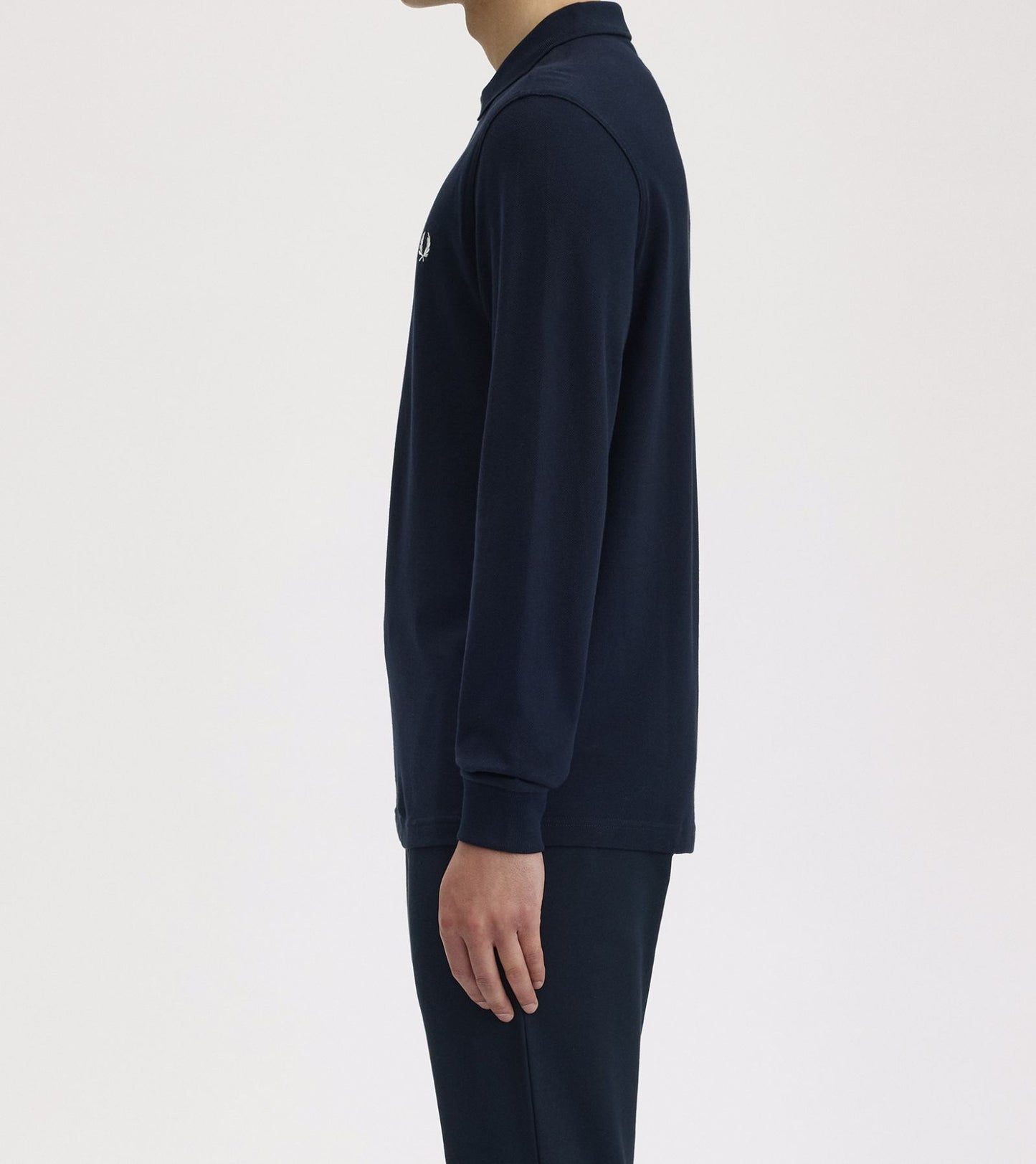 FRED PERRY LONG SLEEVE PIQUE COTTON POLO SHIRT NAVY BLUE 2XL RRP £90 BNWT