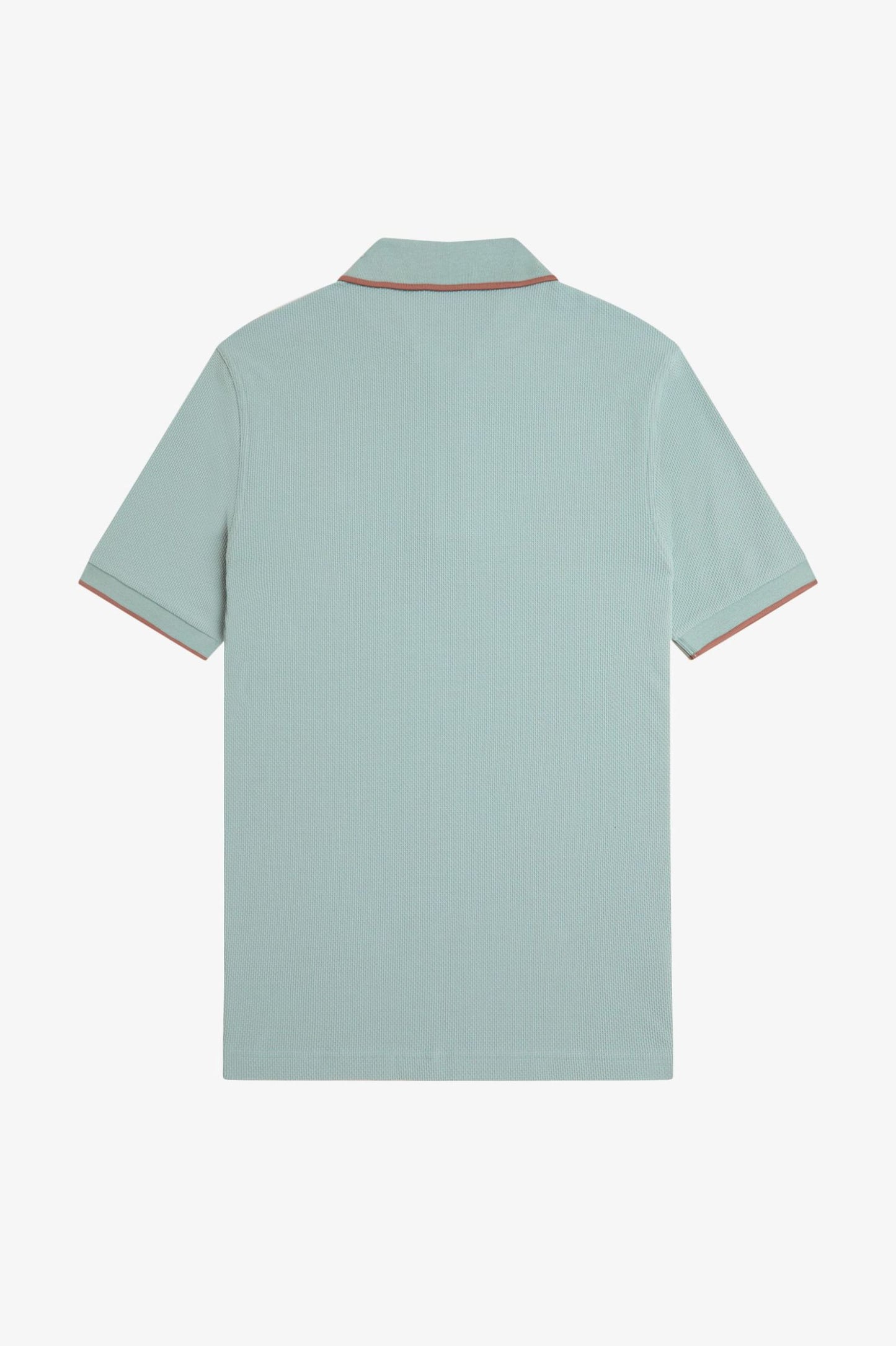 FRED PERRY TEXTURED ZIP NECK PIQUE COTTON POLO SHIRT LIGHT BLUE 2XL RRP £90 BNWT