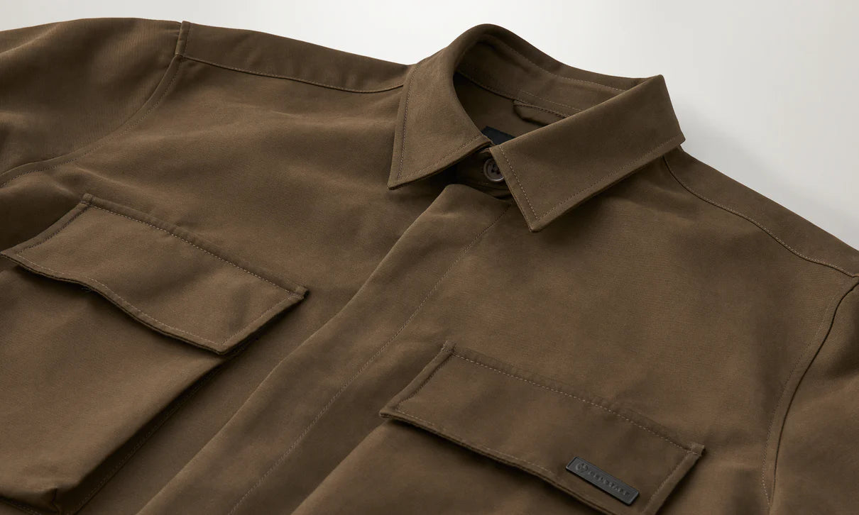 BELSTAFF MAKER HEAVY COTTON OVERSHIRT CLAY BROWN XL RRP £275 BNWT