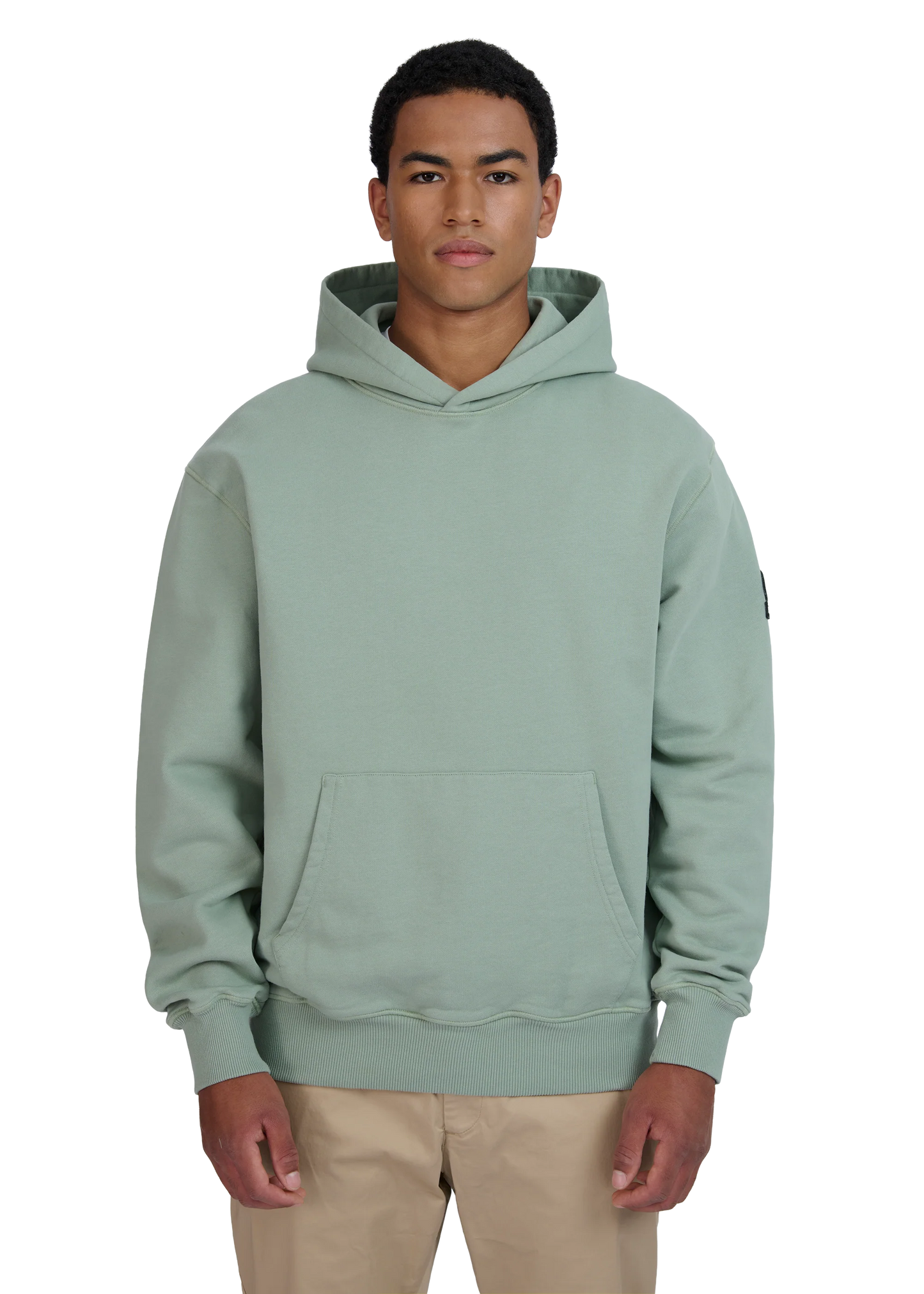 SANDBANKS BADGE LOGO COTTON FLEECE HOODIE SWEATSHIRT SAGE GREEN 3XL RRP £185 NEW