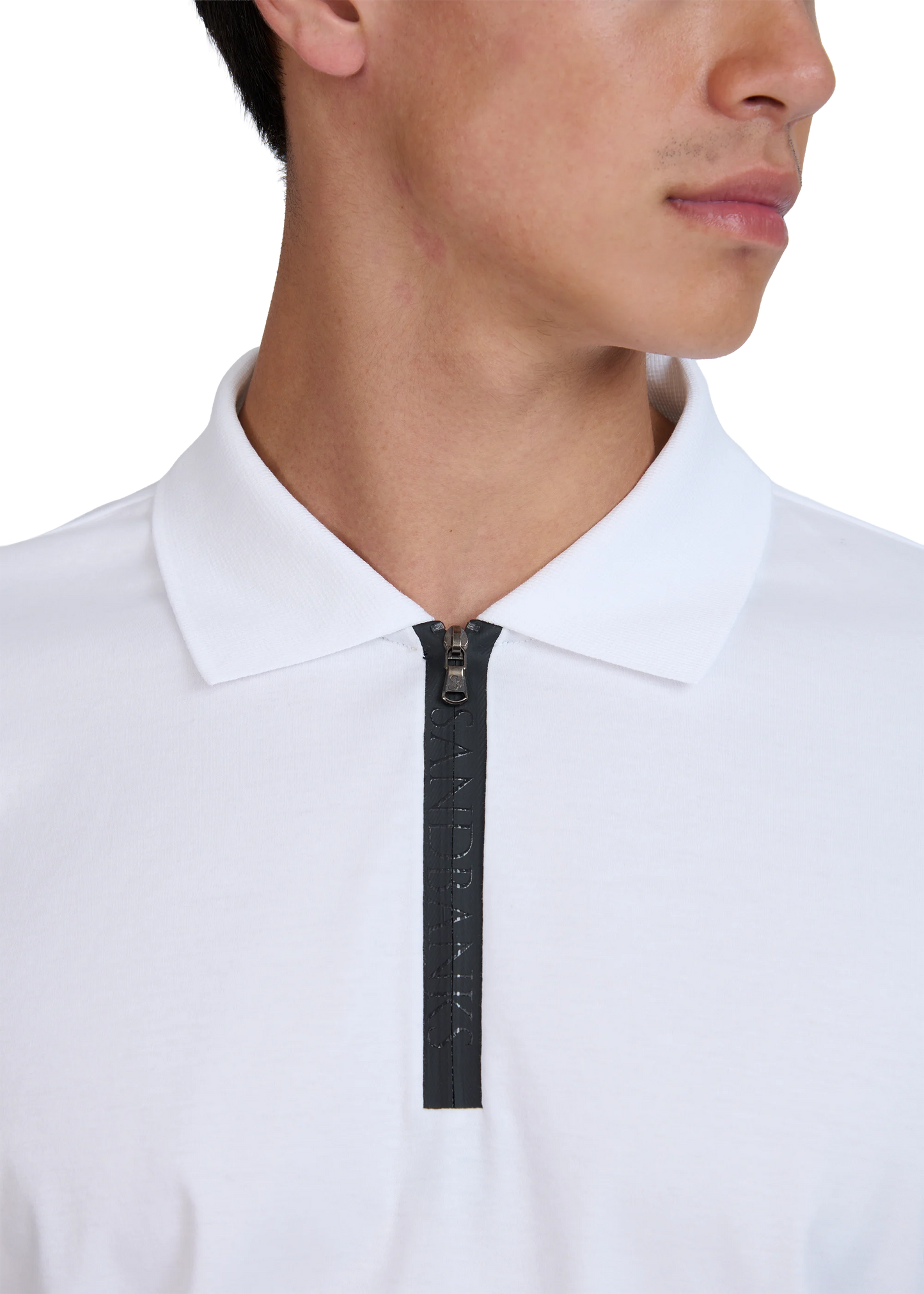 SANDBANKS SILICONE ZIP POLO SHIRT WHITE 2XL RRP £150 BNWT