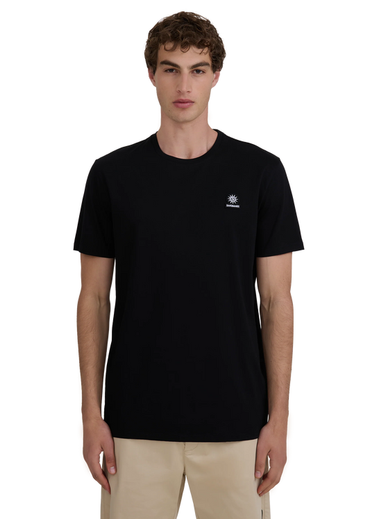SANDBANKS BADGE LOGO SLIM FIT T-SHIRT BLACK RRP £85 BNWT