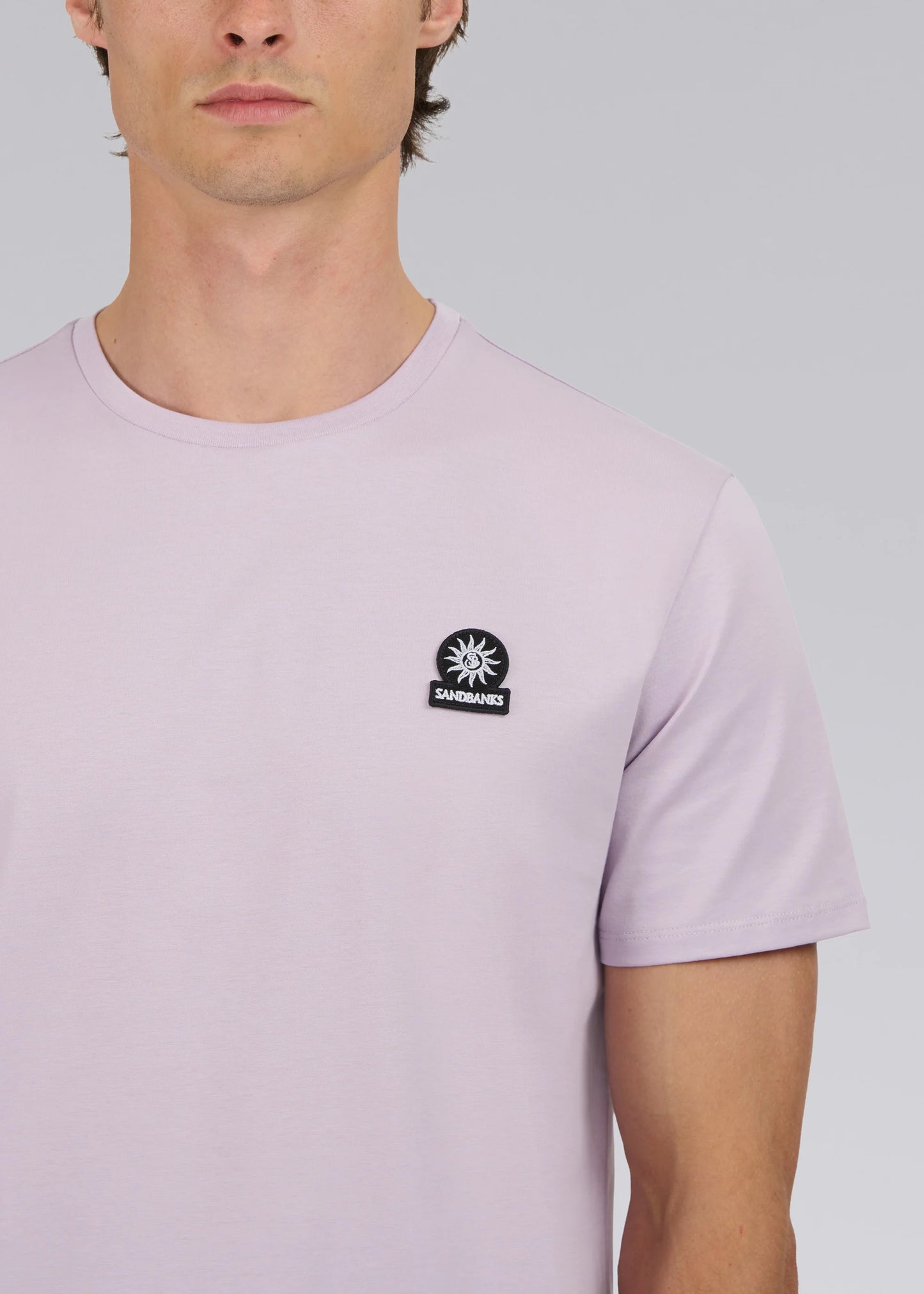 SANDBANKS BADGE LOGO COTTON T-SHIRT LILAC SLIM FIT 4XL RRP £85 BNWT