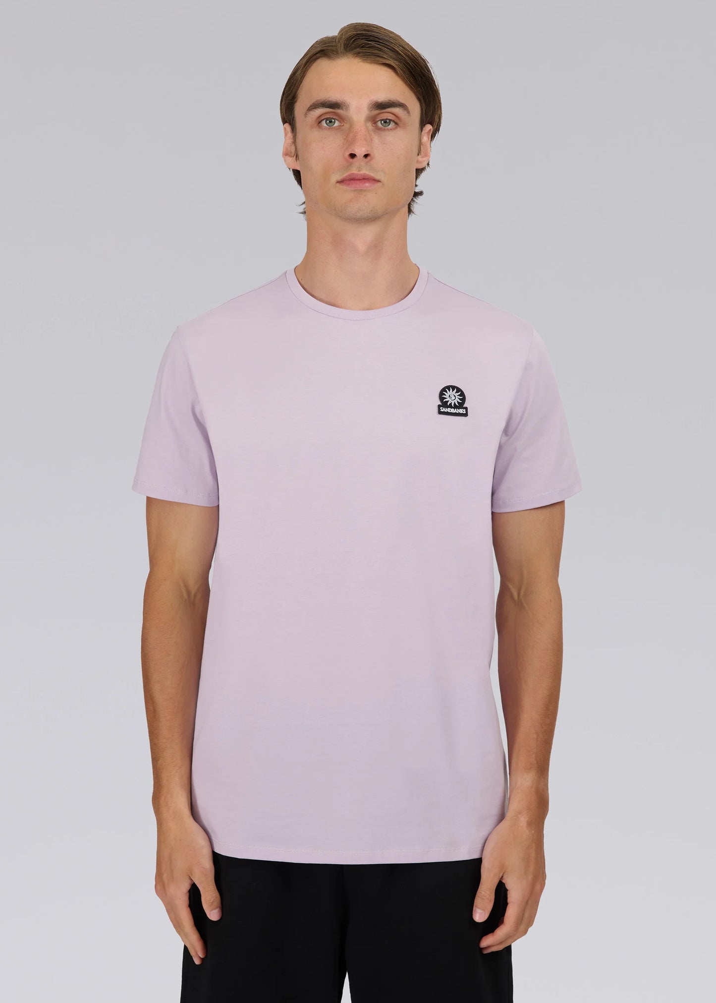 SANDBANKS BADGE LOGO COTTON T-SHIRT LILAC SLIM FIT 4XL RRP £85 BNWT