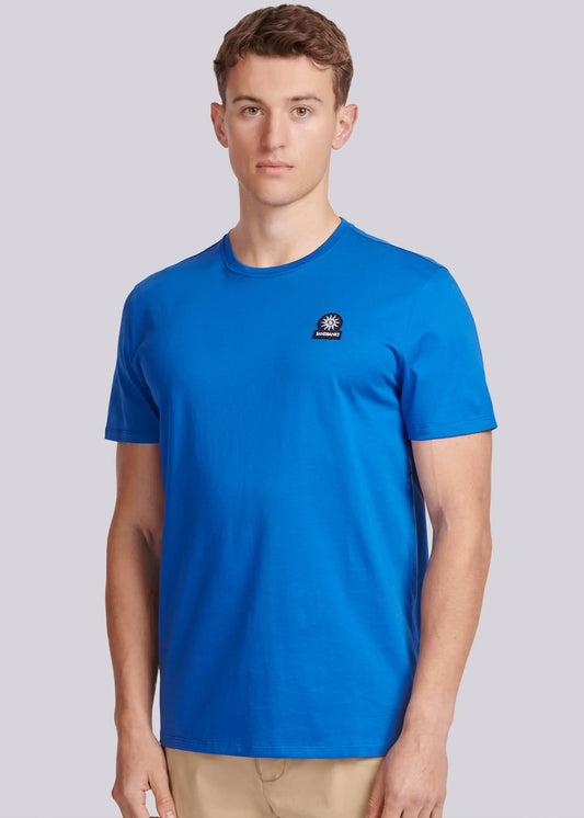 SANDBANKS BADGE LOGO SLIM FIT T-SHIRT NAUTICAL BLUE RRP £85 BNWT