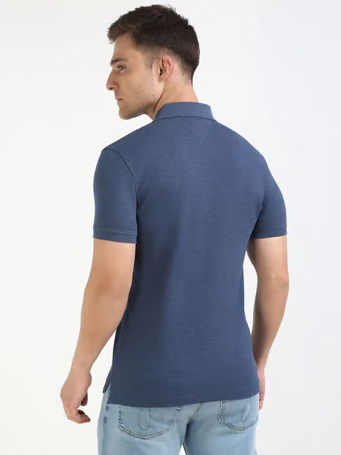 TOMMY HILFIGER SLIM FIT PIQUE COTTON POLO SHIRT TEAL BLUE LARGE RRP £75 BNWT