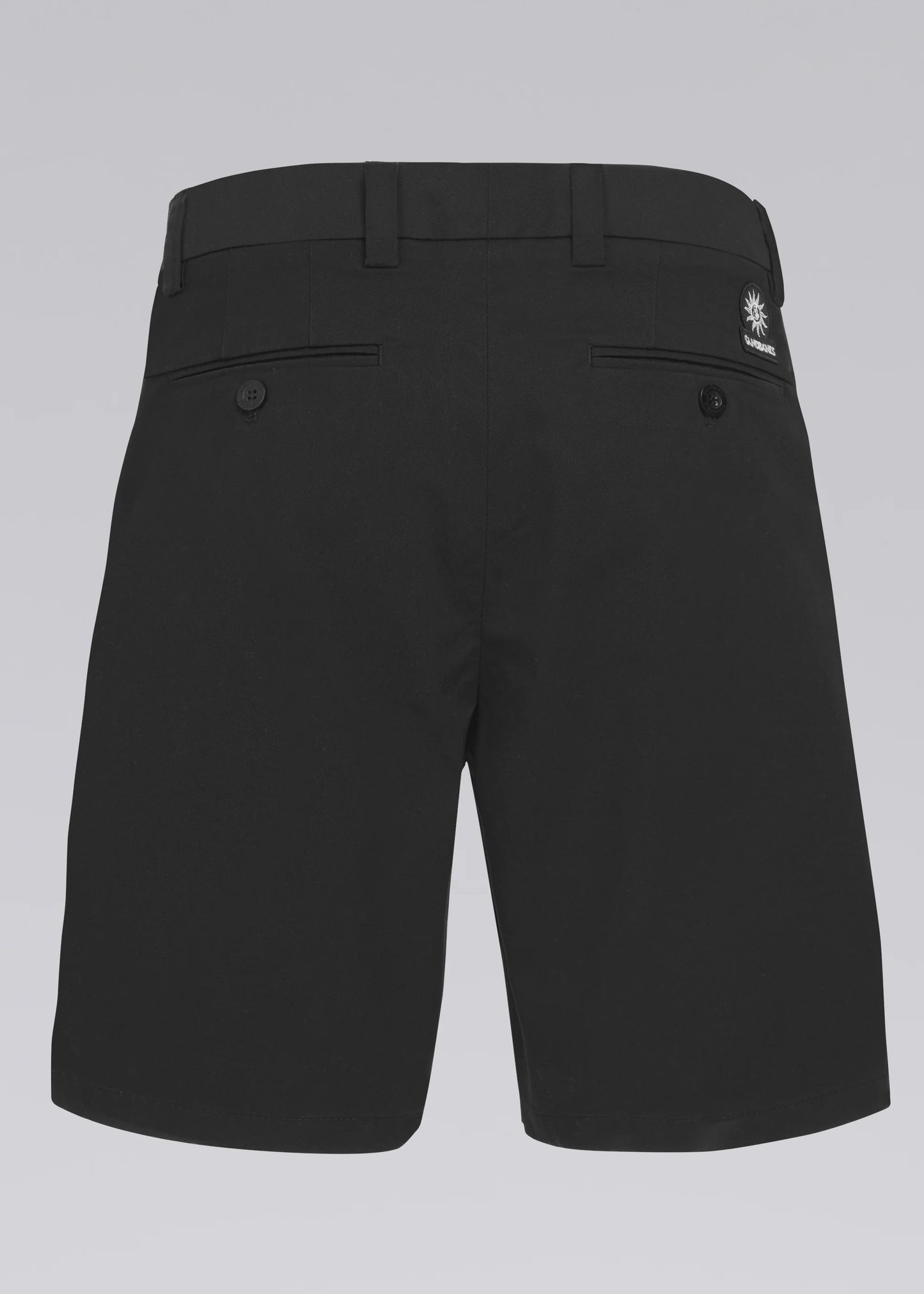 SANDBANKS BADGE LOGO CHINO SHORTS BLACK 32 WAIST RRP £155 BNWT