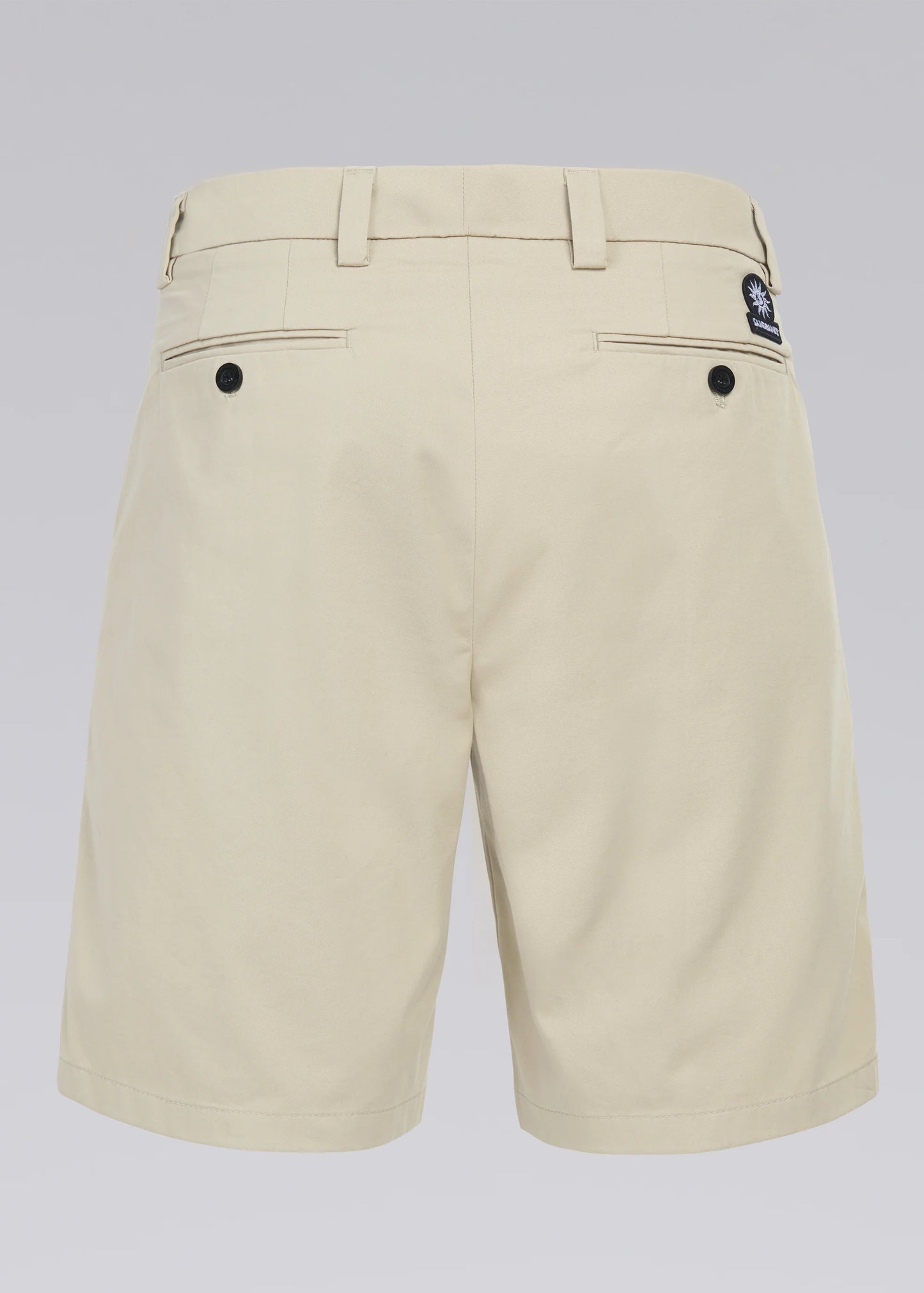 SANDBANKS BADGE LOGO CHINO SHORTS STONE 32 WAIST RRP £155 BNWT