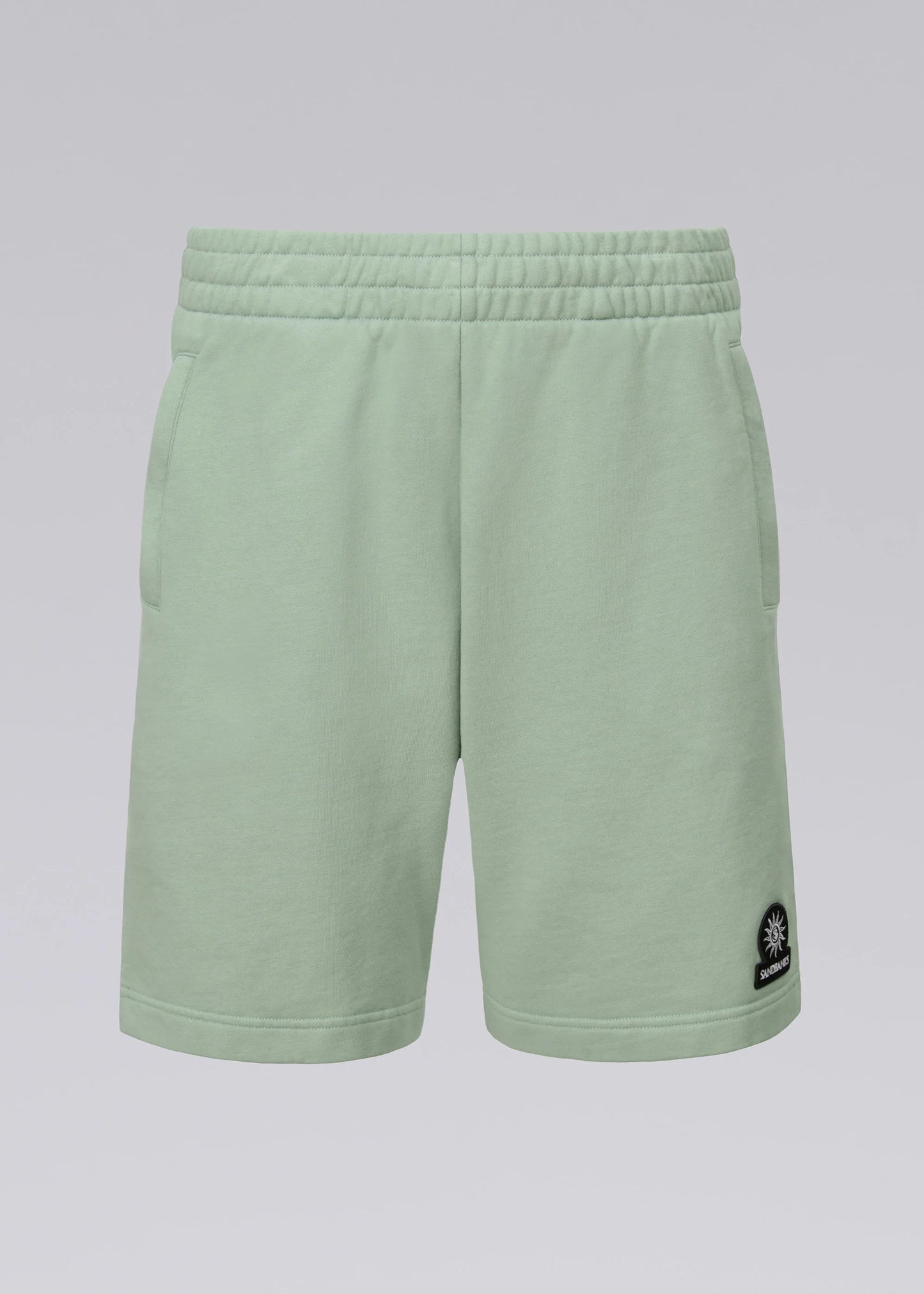 SANDBANKS BADGE LOGO SWEATSHORTS SAGE GREEN RRP £125 BNWT