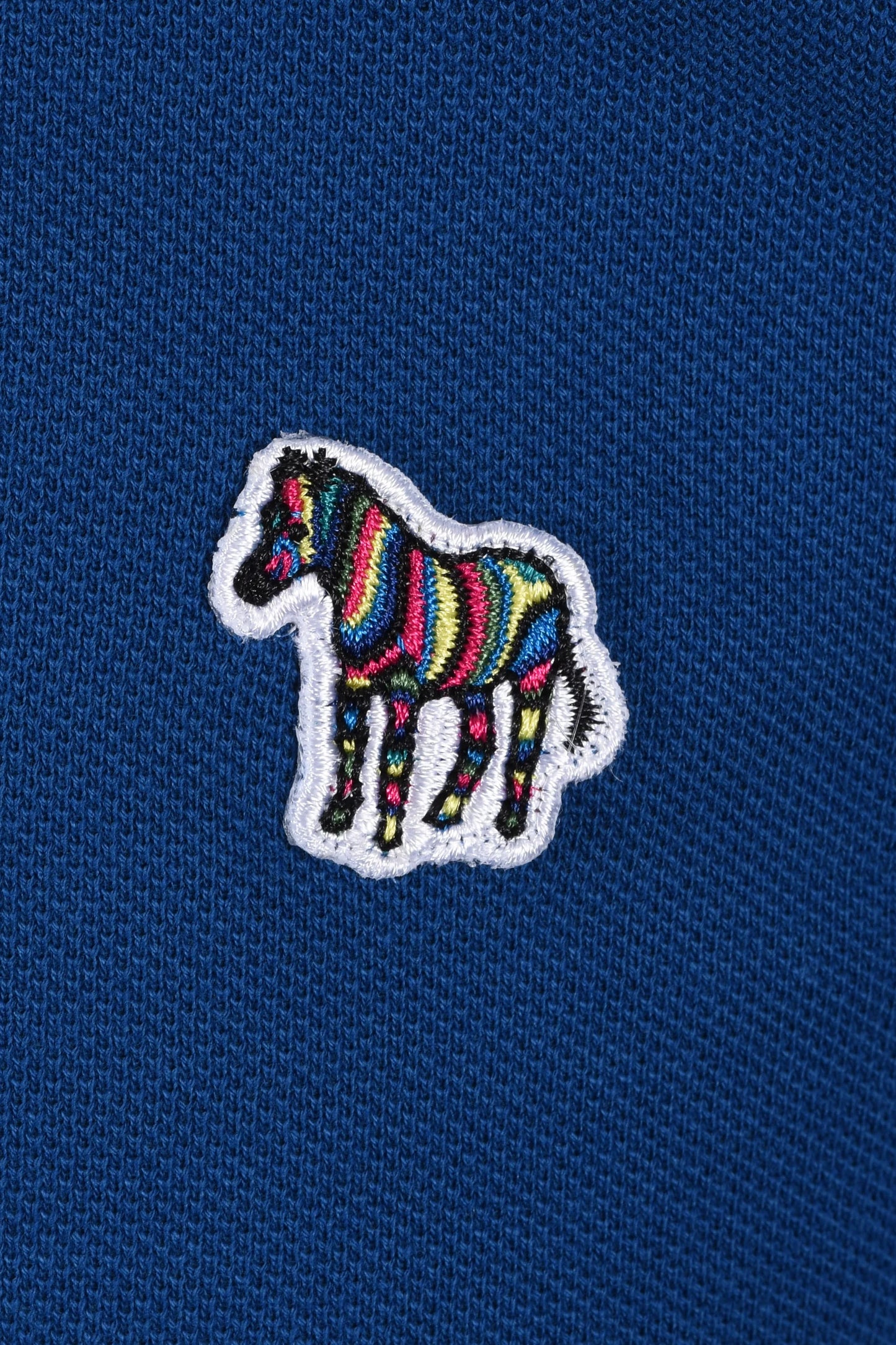 PAUL SMITH ZEBRA PIQUE COTTON POLO SHIRT DARK ROYAL BLUE (46F) 2XL RRP £90 NEW