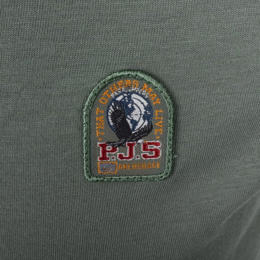 PARAJUMPERS PATCH LOGO COTTON T-SHIRT THYME GREEN RRP £70 BNWT