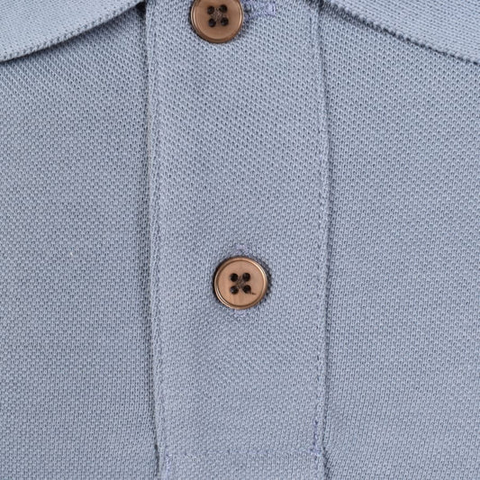 PAUL SMITH PS ZEBRA PIQUE COTTON POLO SHIRT PALE INDIGO BLUE (43J) RRP £90 BNWT