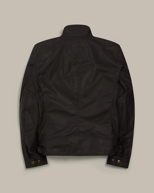 BELSTAFF RACEMASTER WAXED COTTON CAFE RACER BIKER JACKET BLACK 2XL RRP £395 BNWT
