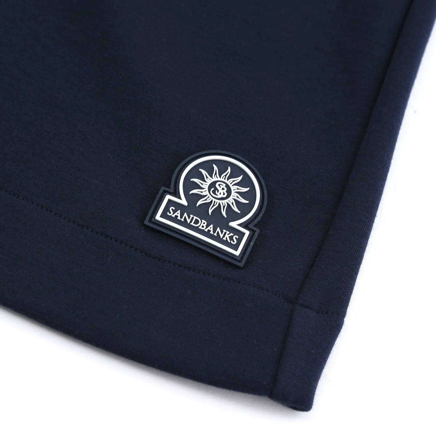 SANDBANKS INTERLOCK COTTON SWEATSHORTS NAVY BLUE RRP £150