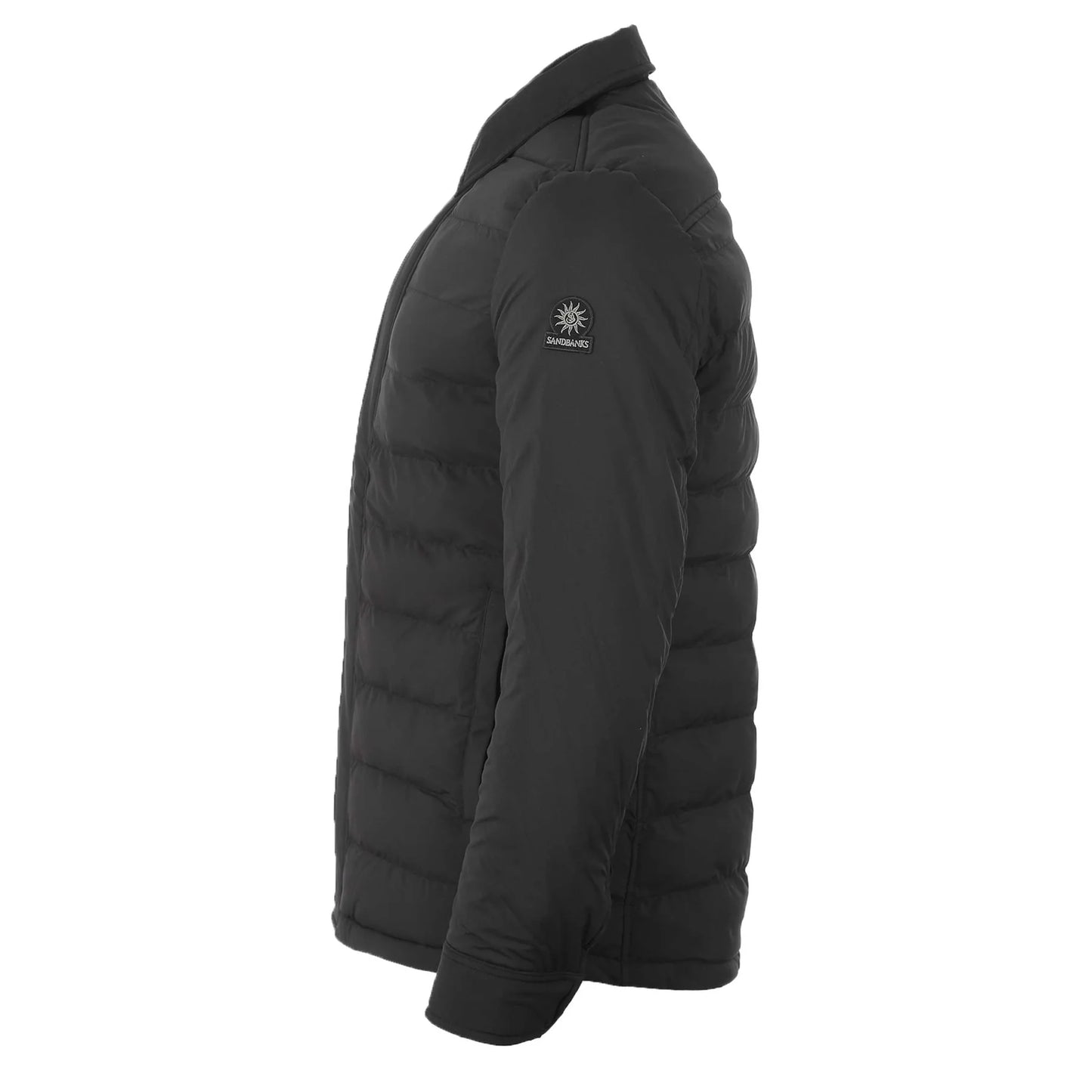 SANDBANKS ECHELON PUFFA SHIRT JACKET RECYCLED POLYESTER BLACK M RRP £395 BNWT