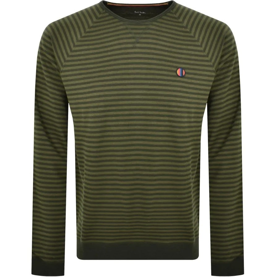 PAUL SMITH DAMO LONG SLEEVE LOGO COTTON T-SHIRT GREEN 2XL RRP £120 BNWT