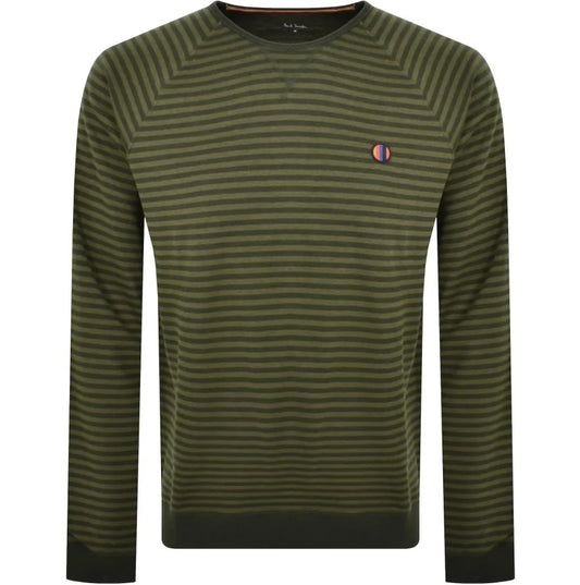 PAUL SMITH DAMO LONG SLEEVE LOGO COTTON T-SHIRT GREEN 2XL RRP £120 BNWT