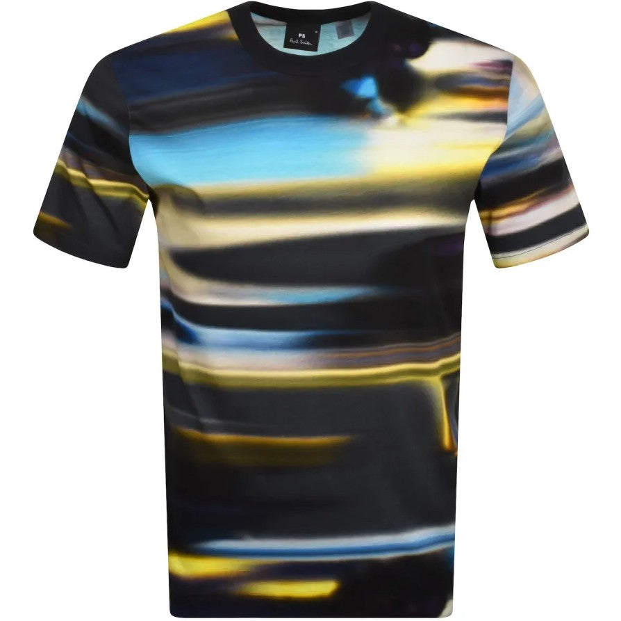 PAUL SMITH ORGANIC BLUR COTTON T-SHIRT BLACK 2XL RRP £90 BNWT